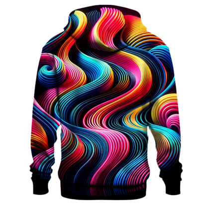 Retro Neon Waves Hoodie