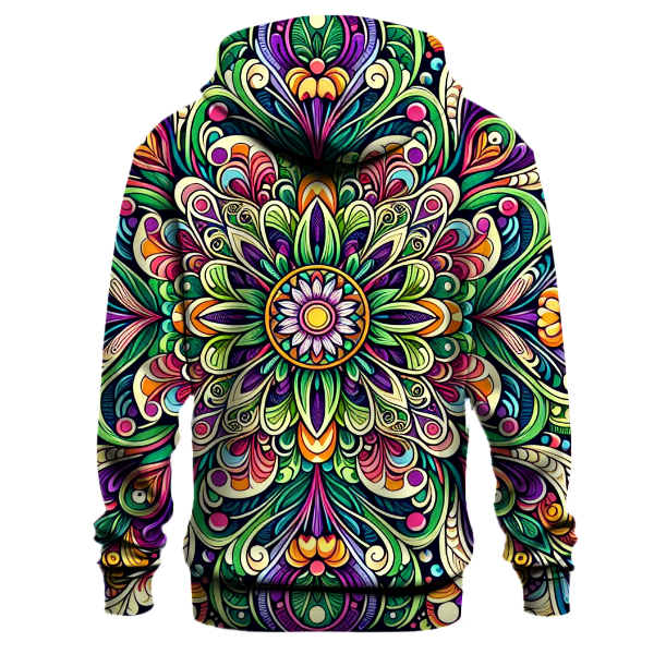 Electric Floral Harmony Hoodie