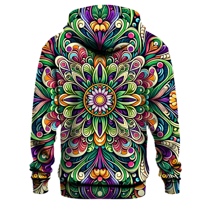 Electric Floral Harmony Hoodie