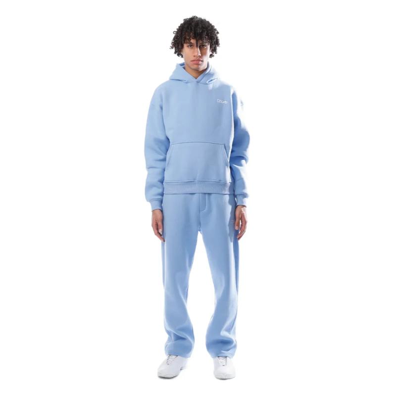 Hoodie With Sweatpants Set Light Blue