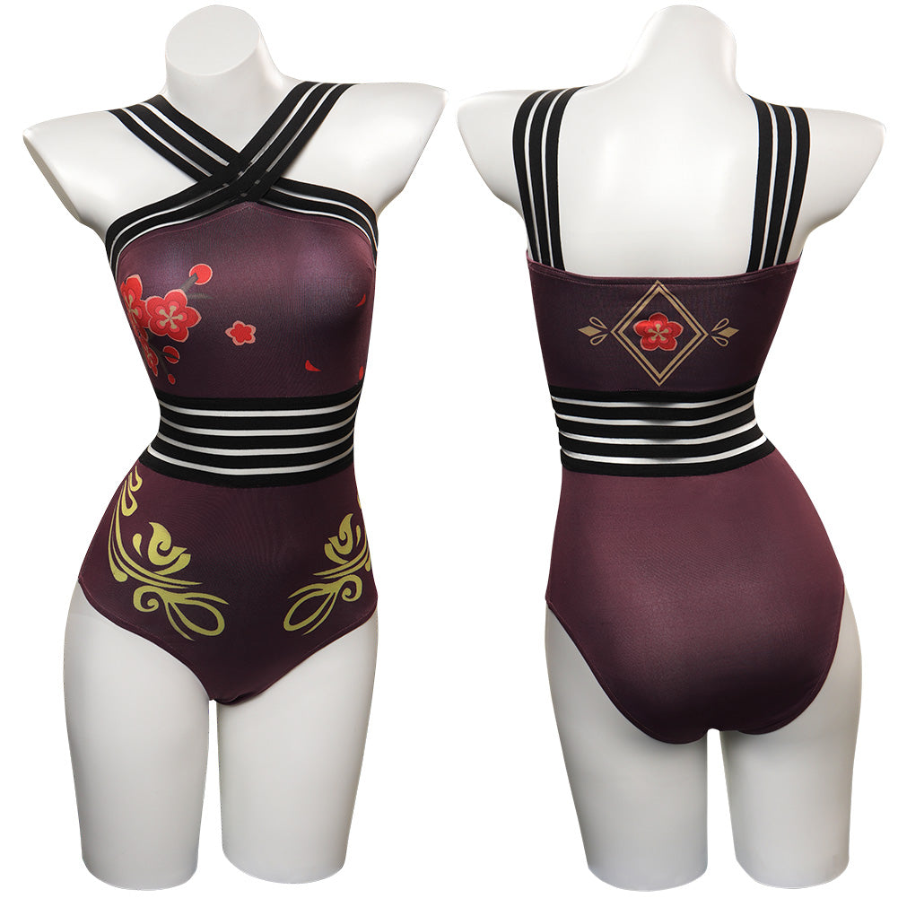 One Piece Genshin Impact Hutao Swimwears