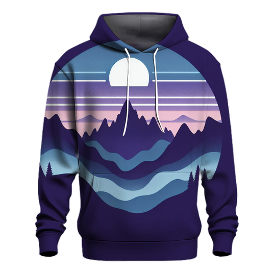 Dusk Over Mountains Hoodie Lightweight Hoodies