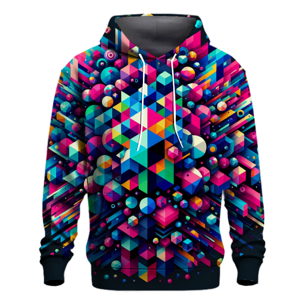 Geometric Spectrum Burst Hoodie Hoodies Fashion