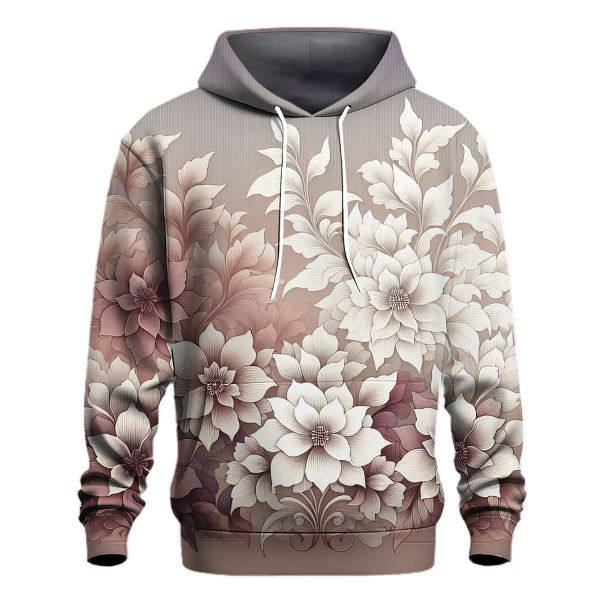 Floral Elegance Gradient Hoodie