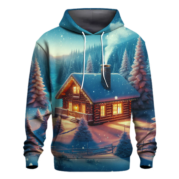 Rustic Winter Cabin Hoodie