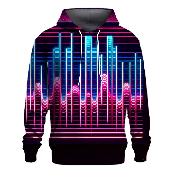 Synthwave Lines Hoodie Lightweight Hoodies