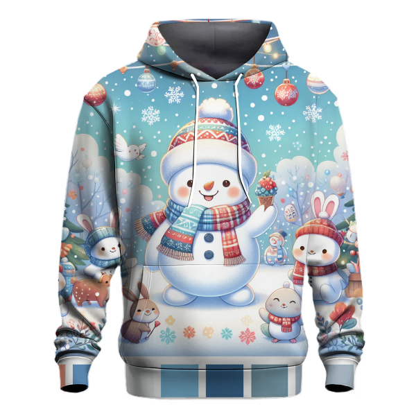 Whimsical Snowman Family Hoodie