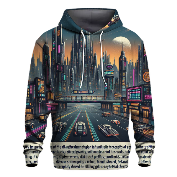 Retro Futuristic Tech Odyssey Hoodie