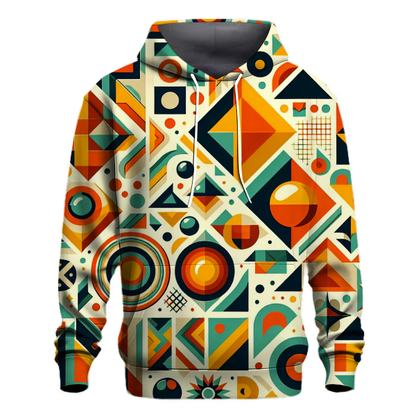 Retro Geometric Joy Hoodie Hoodie Trends