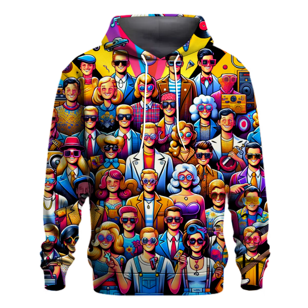 Retro Pop Culture Icons Hoodie