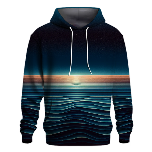 Midnight Ocean Wave Gradient Hoodie