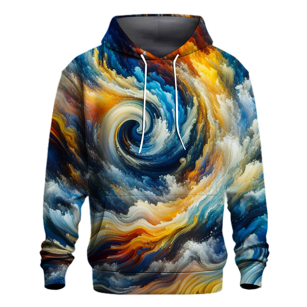 Vibrant Abstract Waves Hoodie