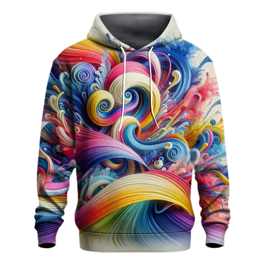 Electric Colorful Waves Hoodie