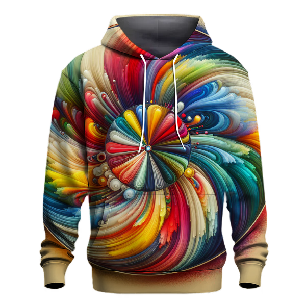 Retro Color Wheel Hoodie Hoodie Trends