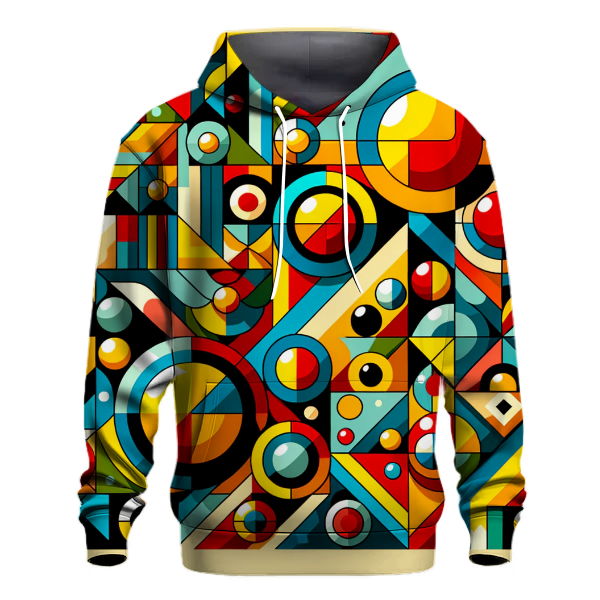 Colorful Geometric Symphony Hoodie