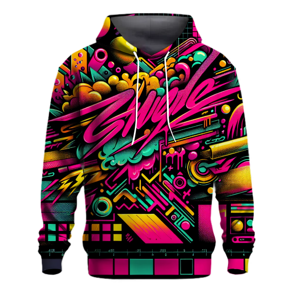 Bold 80s Graffiti Hoodie Custom Hoodies