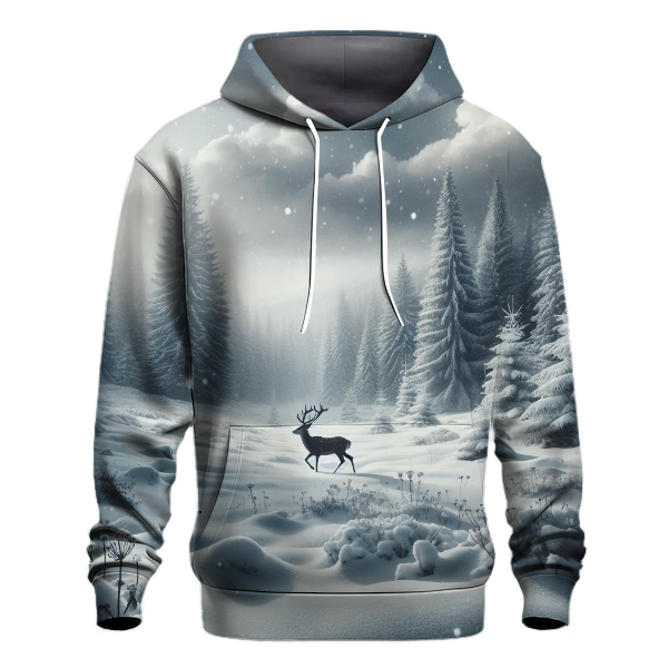 Winter Wonderland Deer Scene Hoodie