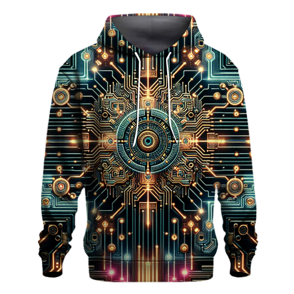 Neon Circuit Melody Hoodie