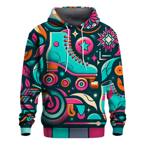 Vibrant 70s Roller Disco Hoodie