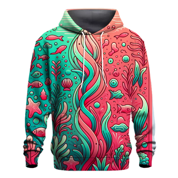 Vibrant Coral Dream Hoodie