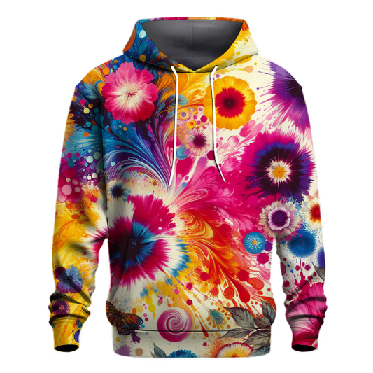 Electric Garden Tie-dye Design Hoodie