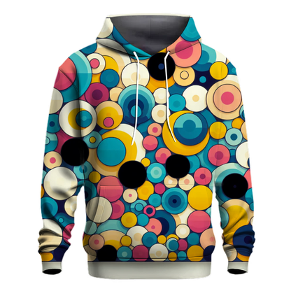 Funky Retro Circles Hoodie Lightweight Hoodies