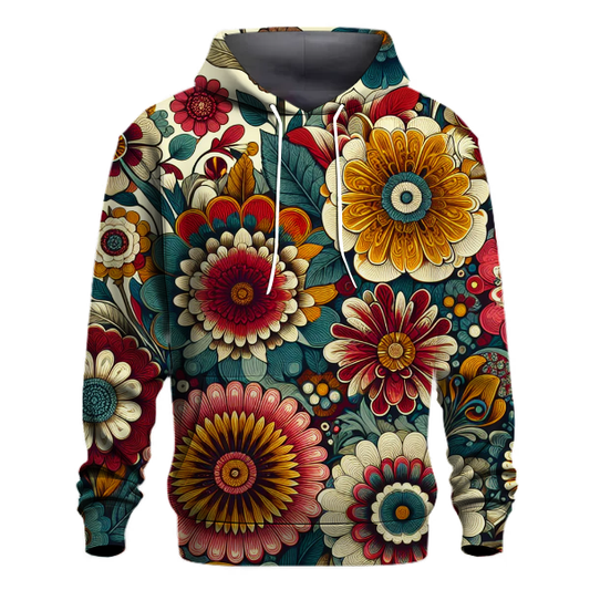 Retro Floral Collage Hoodie