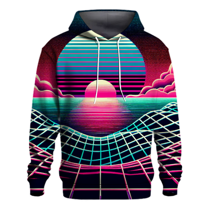 Synth Sunset Glare Hoodie