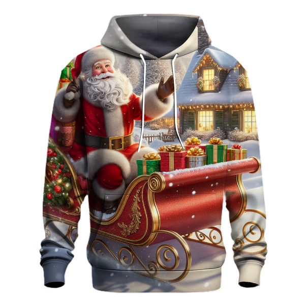 Vintage Santa on a Sleigh Ride Hoodie