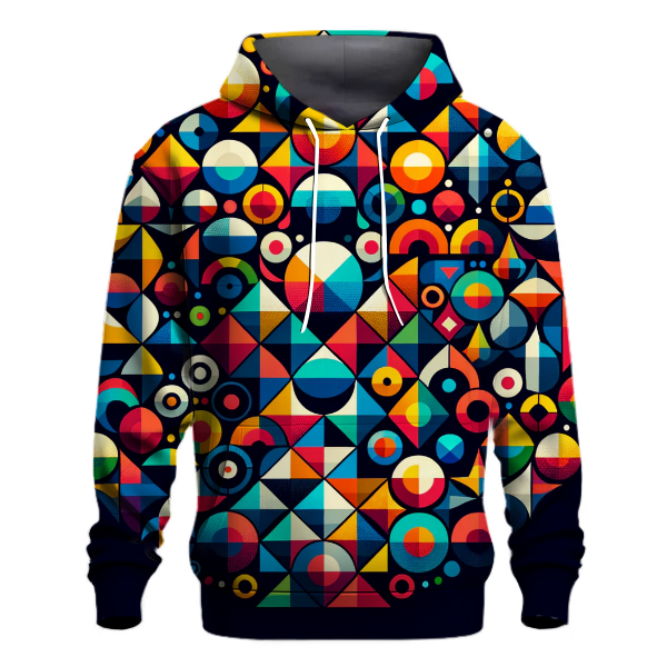 Geometric Rainbow Patterns Hoodie