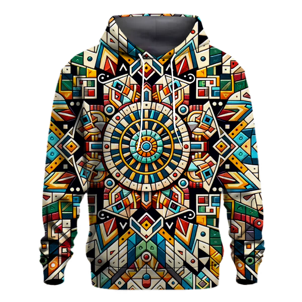 Vibrant Tribal Mosaic Hoodie