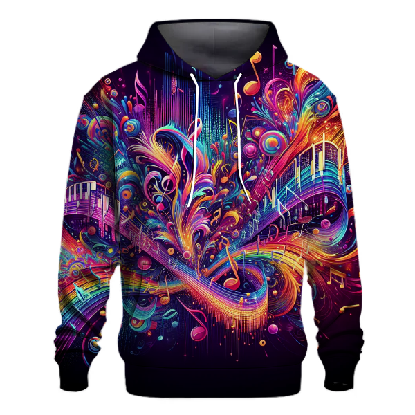 Vibrant Music Wave Hoodie