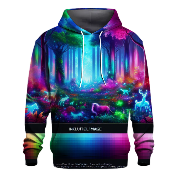 Electric Neon Forest Hoodie