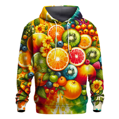 Vivid Citrus Splash Hoodie