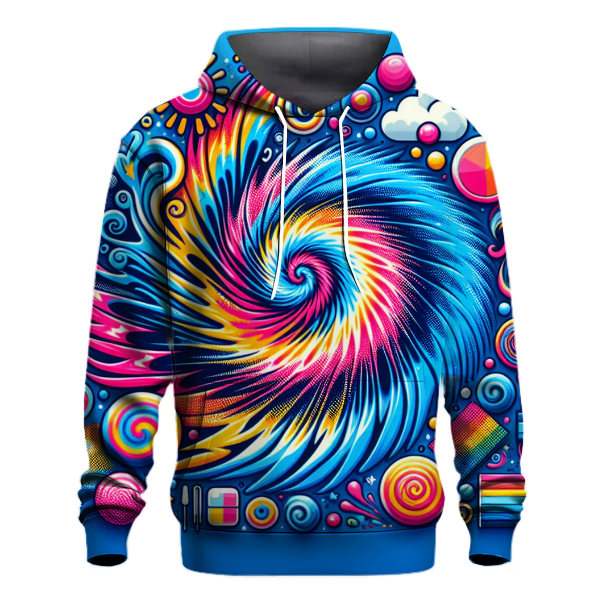 Whimsical Tie-Dye Spiral Hoodie