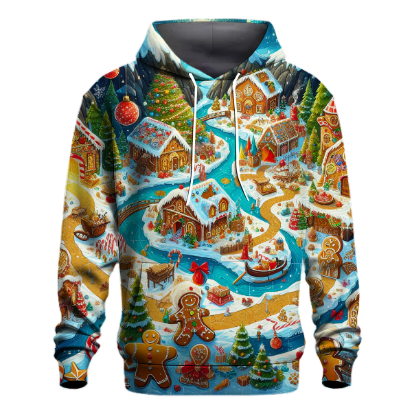 Whimsical Christmas Adventure Map Hoodie