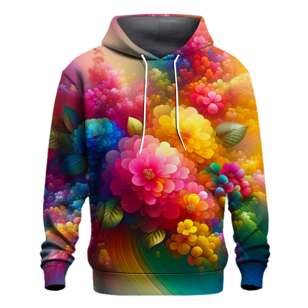 Electric Blossom Gradient Hoodie