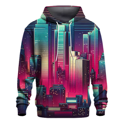 Synthwave Neon Skyscrapers Hoodie