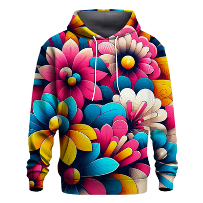 Vivid Flower Power Hoodie Lightweight Hoodies