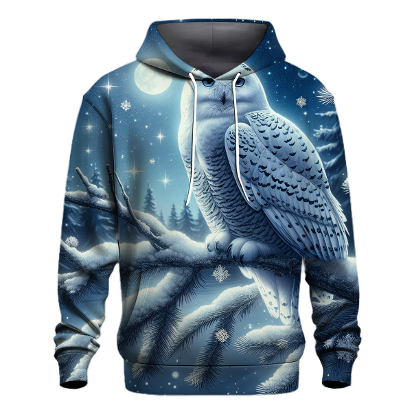 Snowy Owl Christmas Night Hoodie