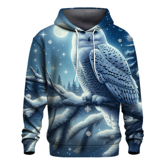 Snowy Owl Christmas Night Hoodie Hoodie Styles