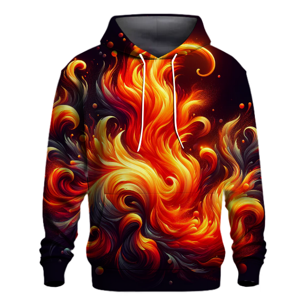 Dancing Flames Abstract Hoodie