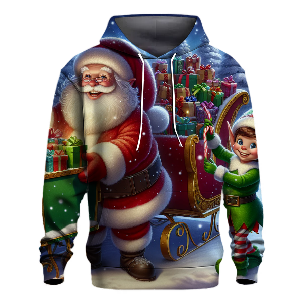 Elf and Santa's Merry Adventure Hoodie