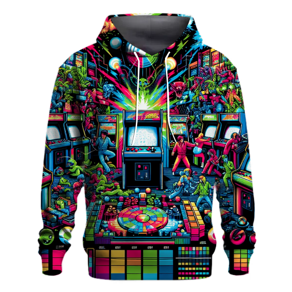 Vibrant Arcade Dreams Hoodie