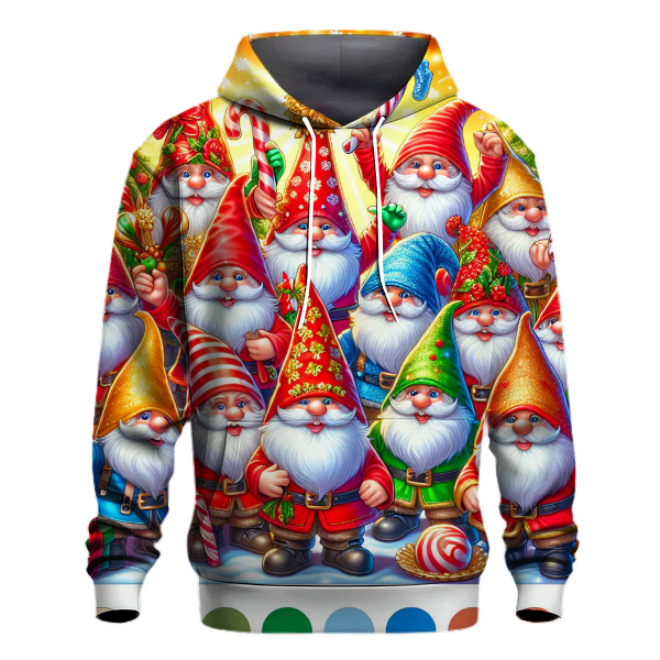 Whimsical Christmas Gnomes Hoodie