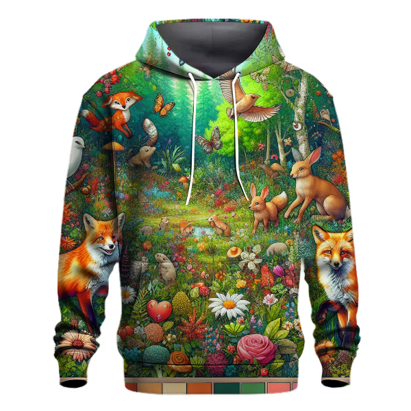 Whimsical Woodland Friends Hoodie