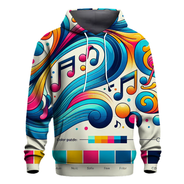 Retro Musical Waves Hoodie