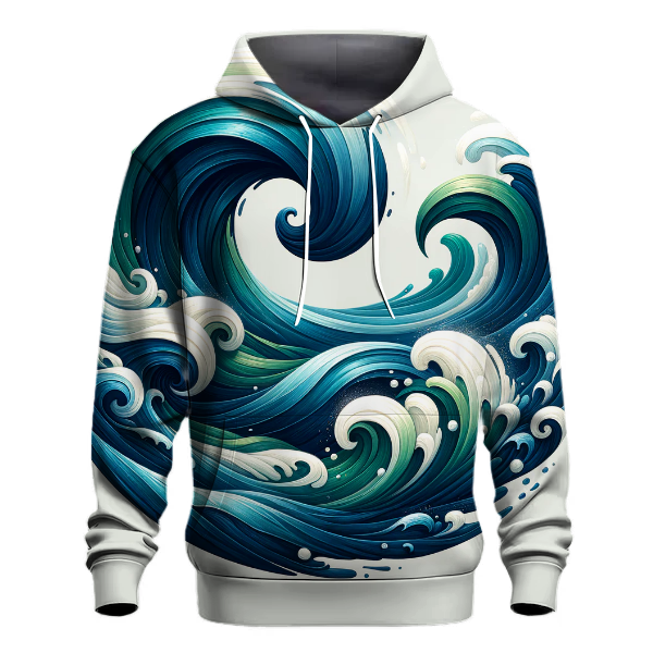 Abstract Ocean Waves Hoodie