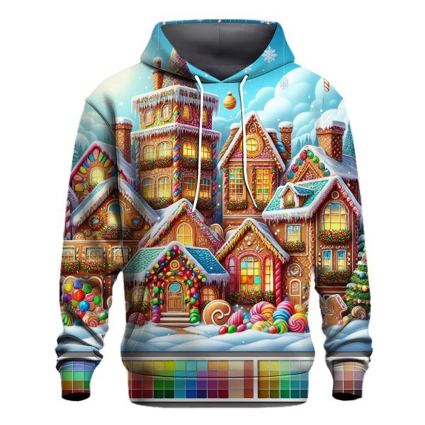 Whimsical Gingerbread Town Hoodie