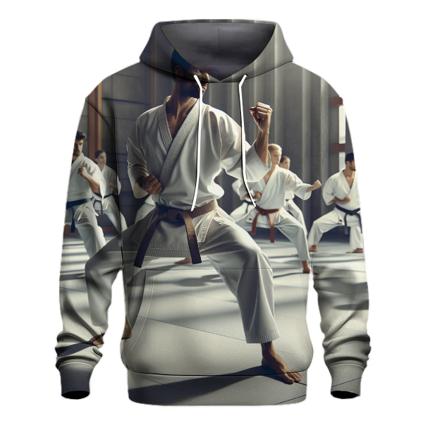 Karate Power Hoodie Embroidered Hoodies